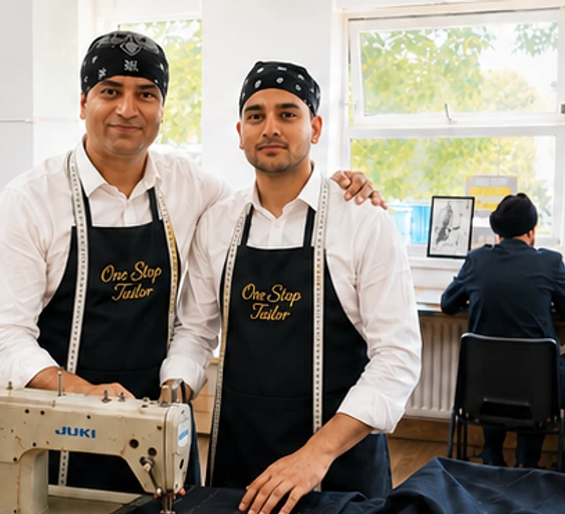 The team at One Stop Tailor at work in the shop in Birmingham